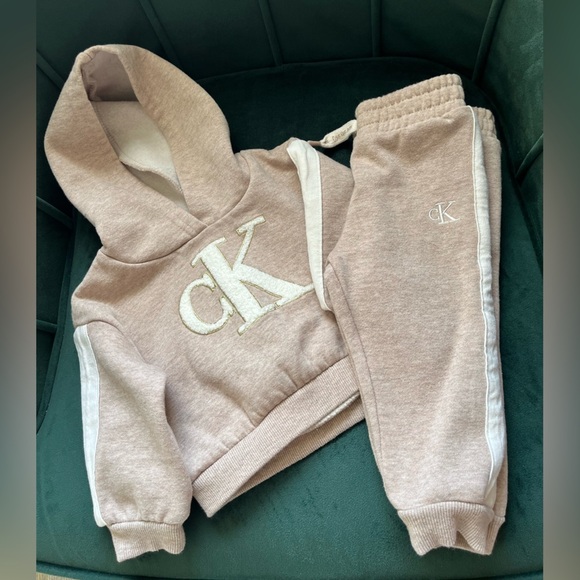 Calvin Klein Kids Tan Hoodie and Jogger Set - Picture 2 of 4